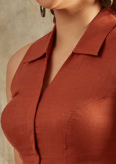 Collar neck blouse design