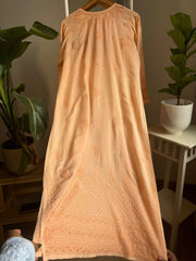 vibrant orange ethnic outfit