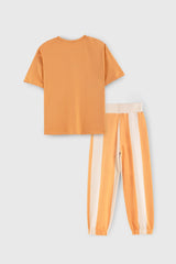 Orange kids jogger set
