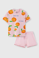 girls cotton shorts set