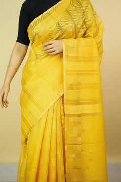 Varnika Yellow Soft Organza Silk Saree