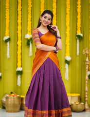 lightweight georgette half saree