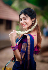 magenta pink cotton saree