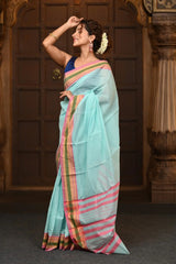 regal sea blue saree