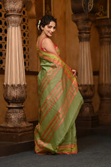 Green saree