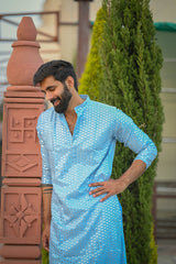 Mirror embroidery kurta