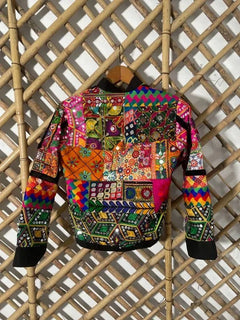 Quilted bomber jacket