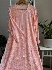 soft peach kurti