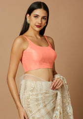 Sleeveless silk blouse design