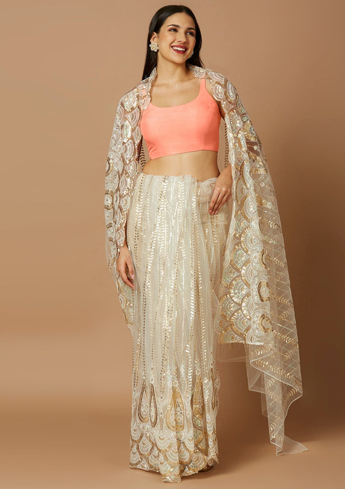 Silk blouse with back hook closure