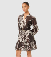 Petite Blouson Sleeve Mini Dress