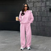 Pink Adler Statement Fleece Lined Coord Set