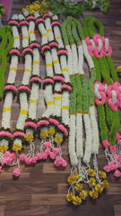Pink Green White Garland Set