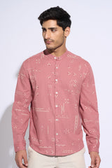 Printed cotton shirt for men