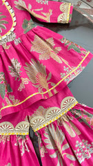 Pink Yoke Kids Sharara Set