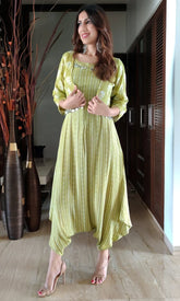 Pista Green Jumpsuit Set