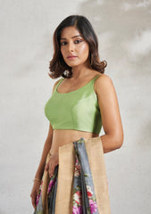 Sleeveless silk blouse design