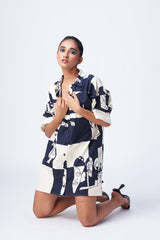 Poplin fabric dress