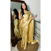 Pre-Draped 1 Minute Saree Golden