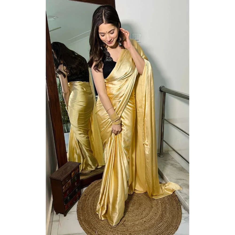 Pre-Draped 1 Minute Saree Ocean Blue