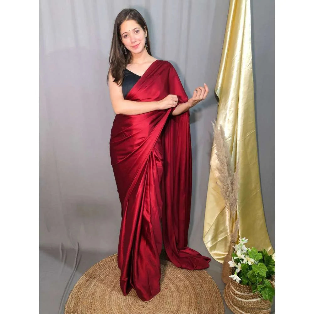 Pre-Draped 1 Minute Saree Ocean Blue