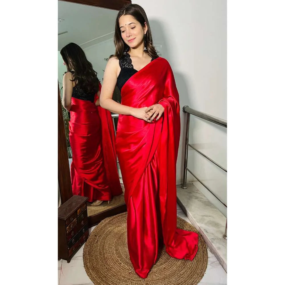 Pre-Draped 1 Minute Saree Maroon