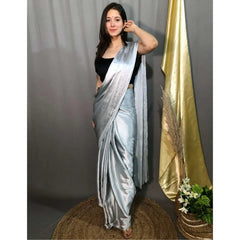 Pre-Draped 1 Minute Saree Ocean Blue