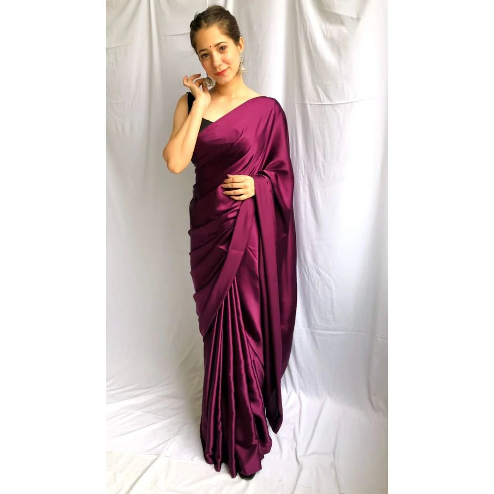 Pre-Draped 1 Minute Saree Maroon