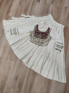 Navratri Lehenga Set with Embroidered Mirror Work Jacket