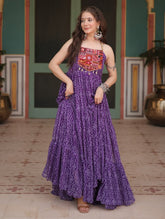 Navratri - Designer Flair Gown Bandhani Print with Kutchi