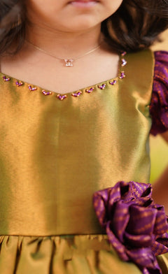 soft silk frock for kids
