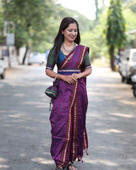 Purple Khun Saree