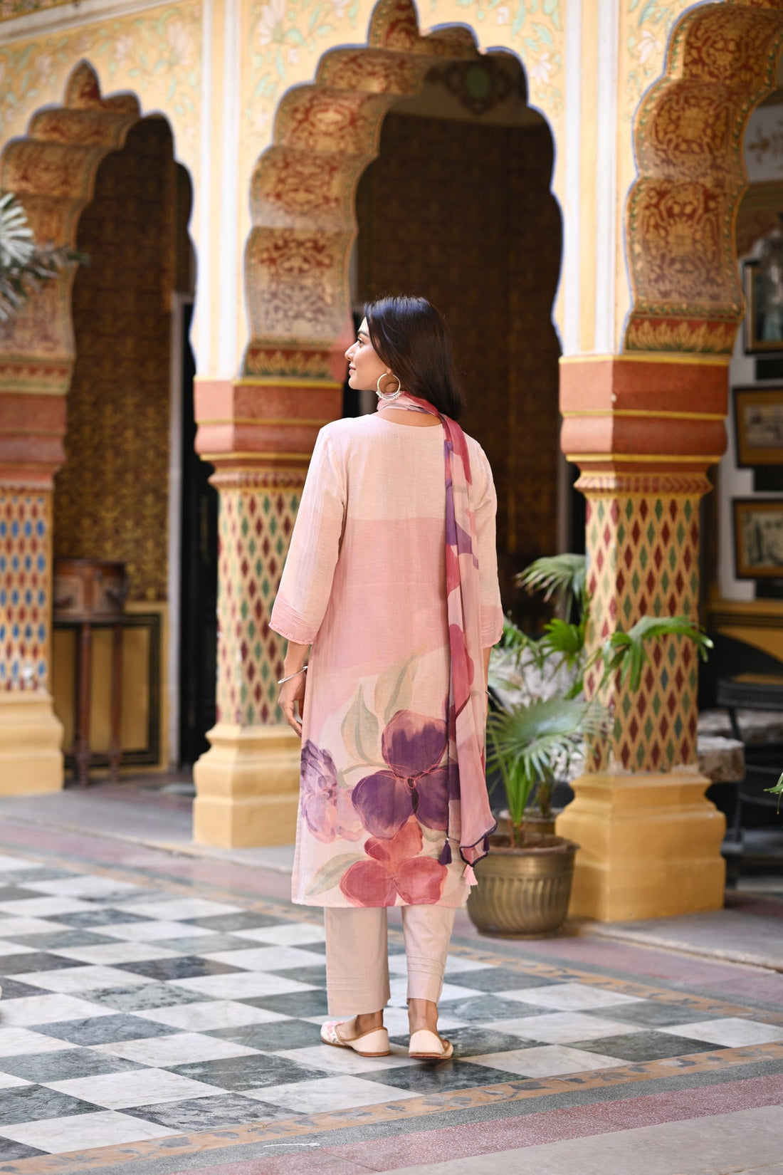ethnic suit with tassels