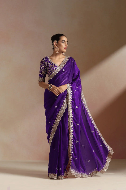 Royal Amethyst Ready-to-Wear Saree with blouse