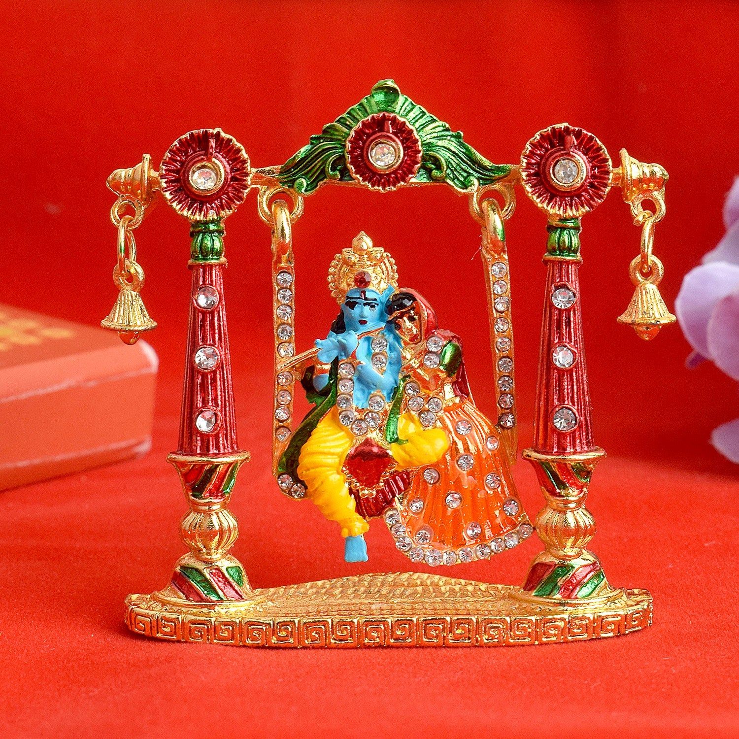 Radha Krishna Swing Idol Car Dashboard
