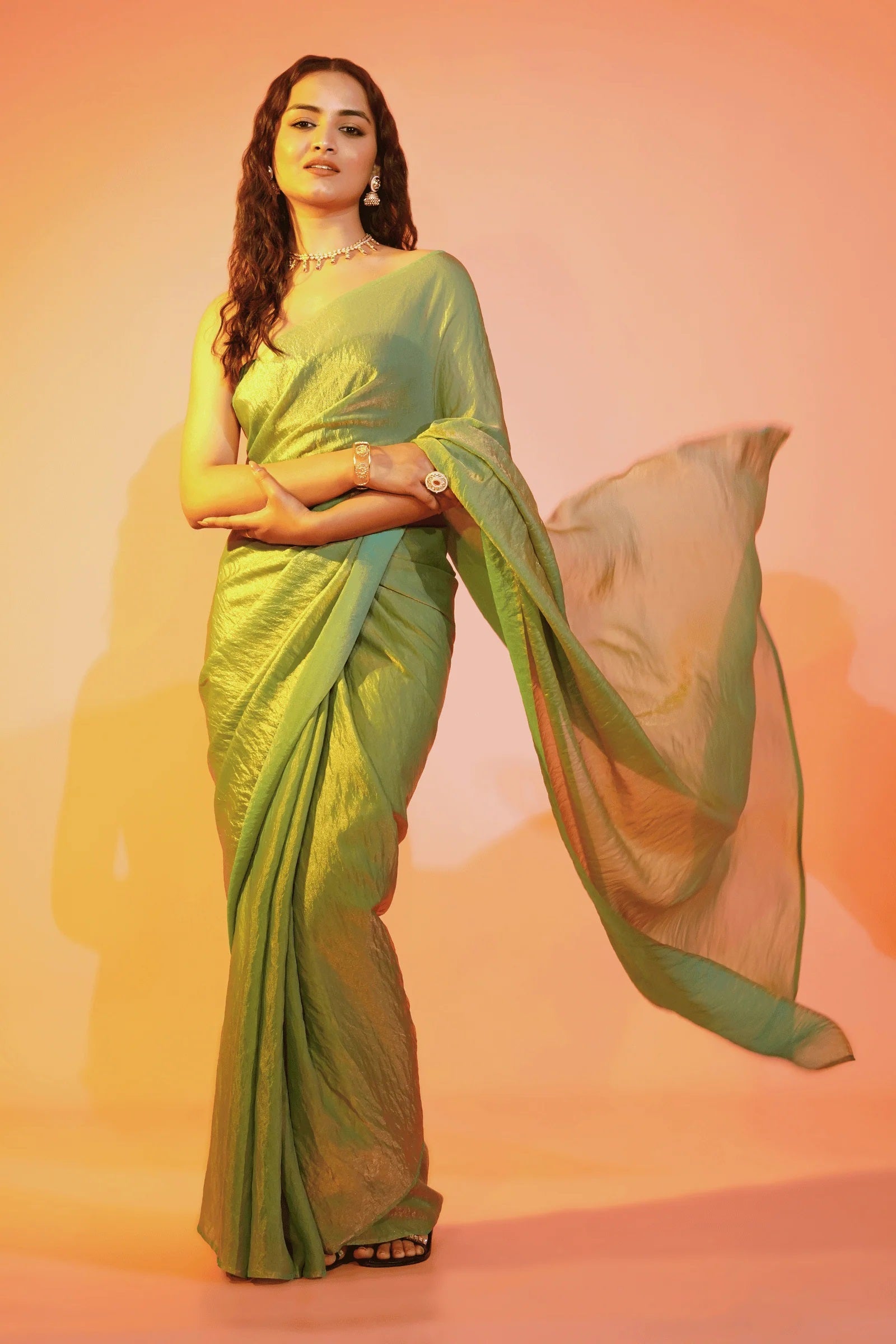 Ready to Wear Green Mercury Saree