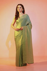 green saree