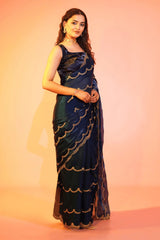 blue saree