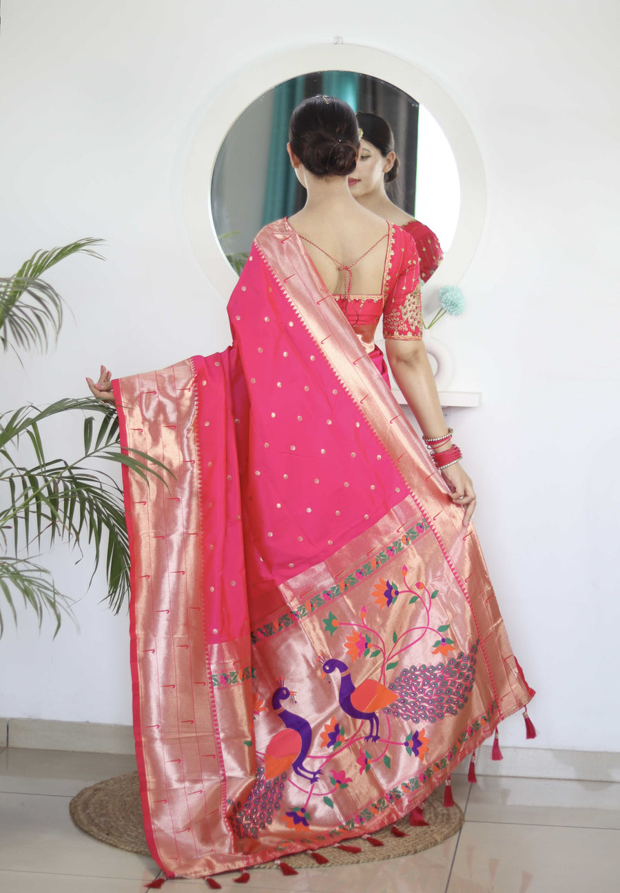 ready to wear paithani silk saree