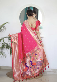 ready to wear paithani silk saree