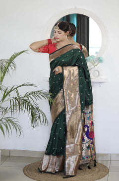 ready to wear paithani silk saree