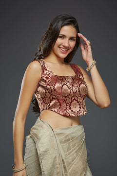 Sleeveless corset blouse design