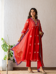Red Scarlet Kurta Set