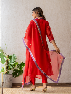 Red Scarlet Kurta Set