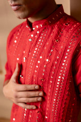 Sequin embroidered kurta