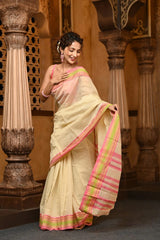 Saree with zari border