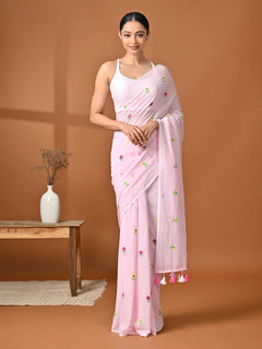 Traditional embroidered saree