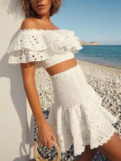 White casual set