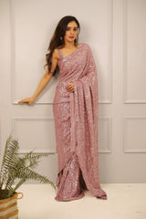 Sequin saree for wedding
