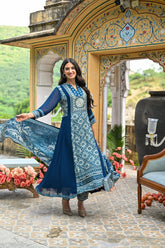 soft georgette anarkali suit set online